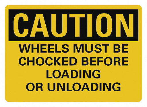 Caution Sign 7inx10in Non-PVC Polymer