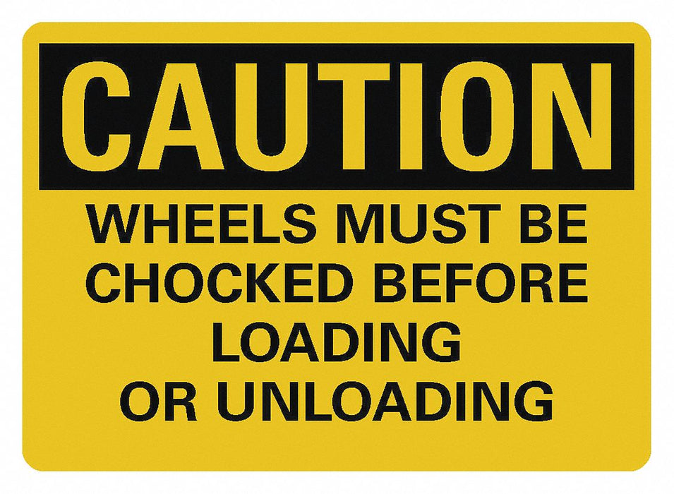 Caution Sign 7inx10in Non-PVC Polymer
