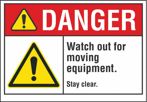 Danger Sign 7 inx10 in Non-PVC Polymer