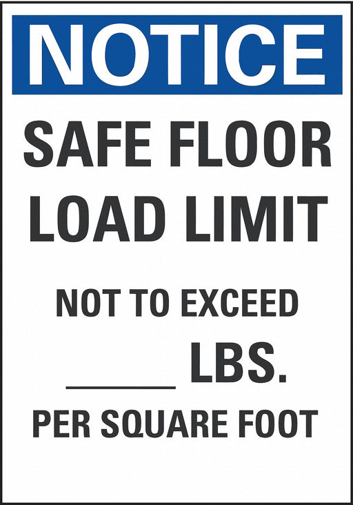 Notice Sign 14in x 10in Non-PVC Polymer