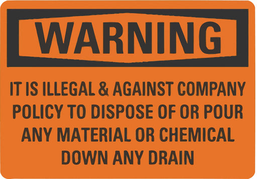 Warning Sign 10inx7in Non-PVC Polymer