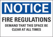 Notice Sign 7 in x 10 in Non-PVC Polymer