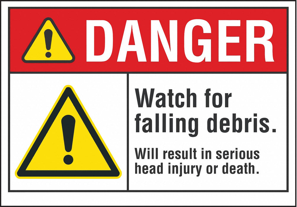 Construct Area Danger Rflct Lbl 10x14in