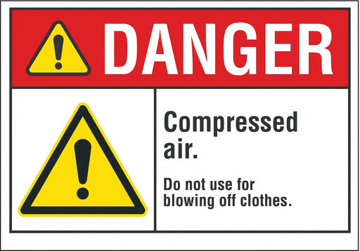 Danger Sign 10inx14in Non-PVC Polymer