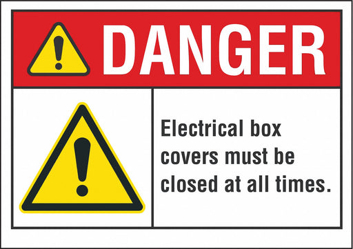 Danger Sign 10inx14in Non-PVC Polymer