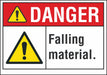 Fall Mtrl Danger Lbl 7x10in Polyest