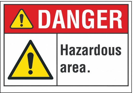 Danger Sign 10in x 14in Non-PVC Polymer