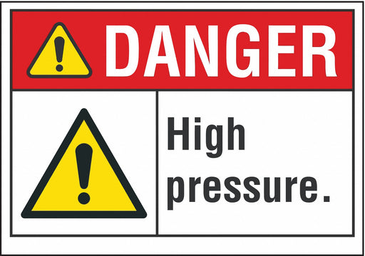 Danger Sign 7 inx10 in Non-PVC Polymer