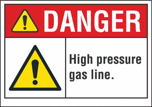 Danger Sign 7 in x 10 in Non-PVC Polymer