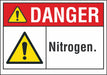 Nitrogen Danger Rflctv Label 5inx7in