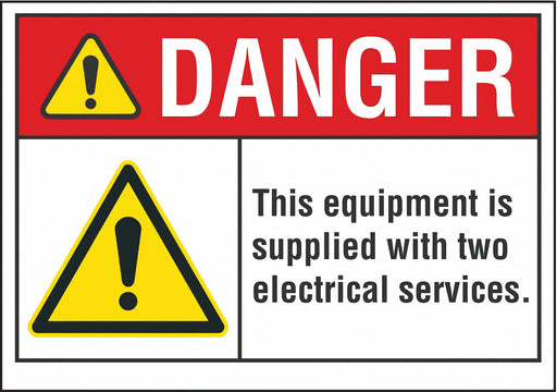 Danger Sign 7 in x 10 in Non-PVC Polymer