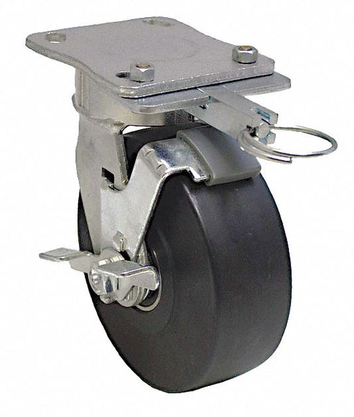 Plate Caster Swivel Nylon 7 1/2 H