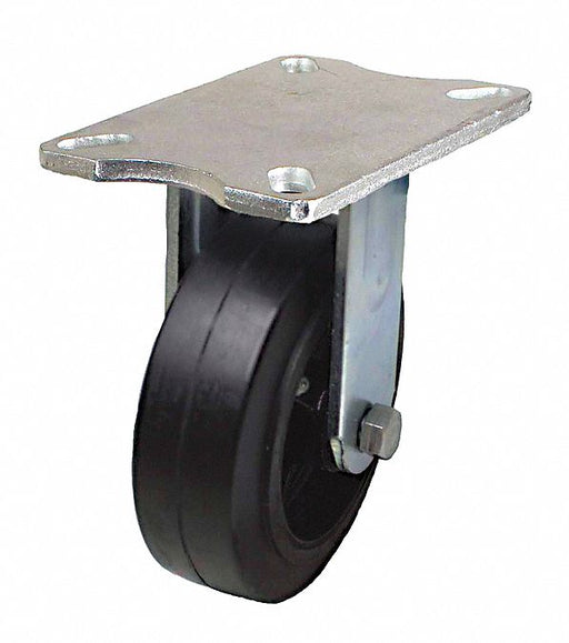 Plate Caster Swivel Rubber 7 1/2 H