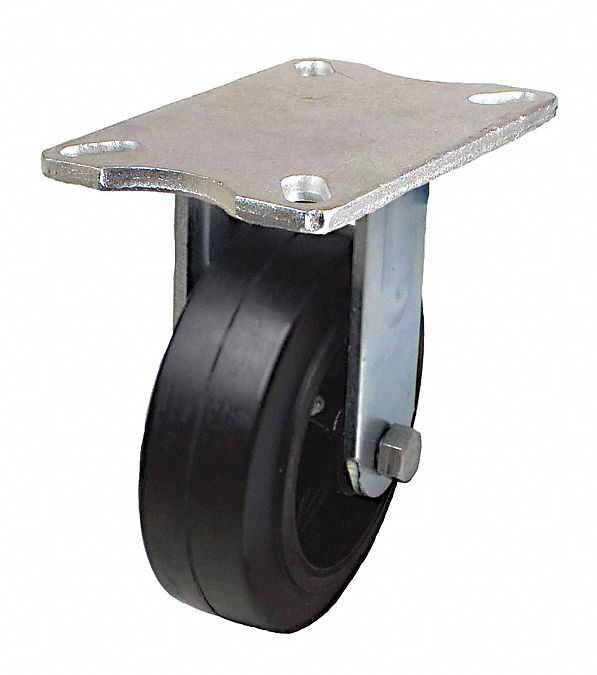 Plate Caster Swivel Rubber 7 1/2 H