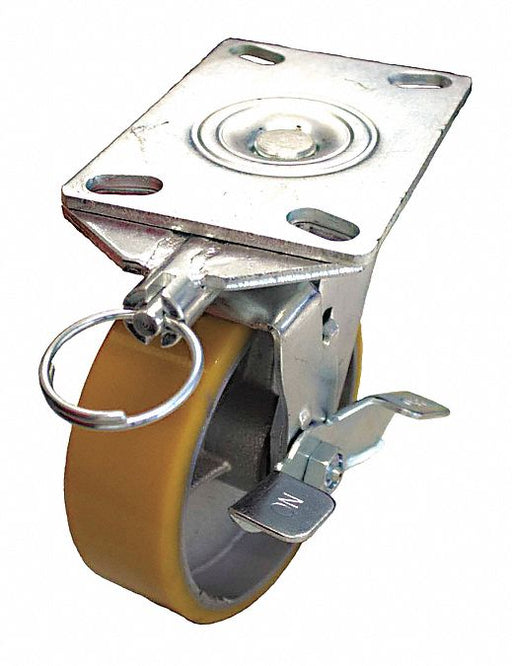 Plate Caster Swivel Polyurethane 5 5/8 H