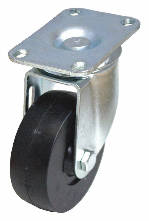 Plate Caster Swivel Rubber 4 11/16 H