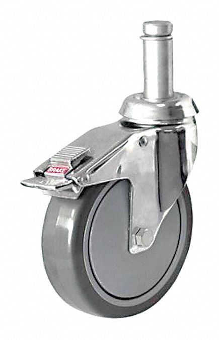 Stem Caster 6 dia Rubber 240lb