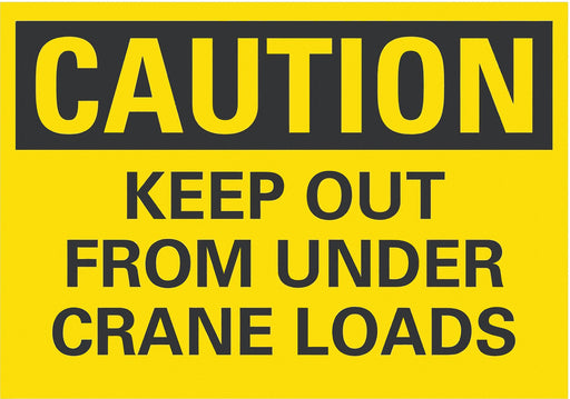 Caution Sign 7in x 10in Non-PVC Polymer