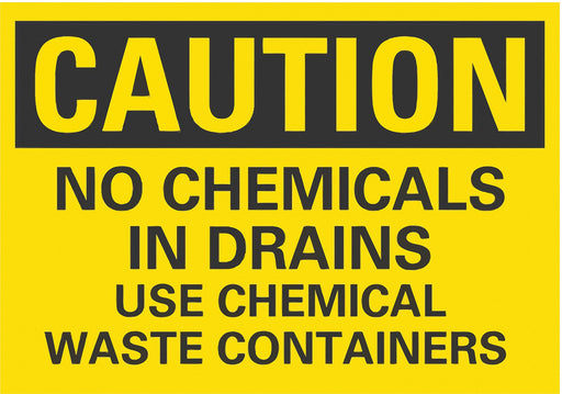 Caution Sign 7in x 10in Non-PVC Polymer