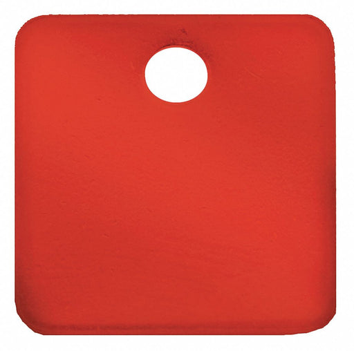 Blank Tag Aluminum 2in H 2in W Red PK25