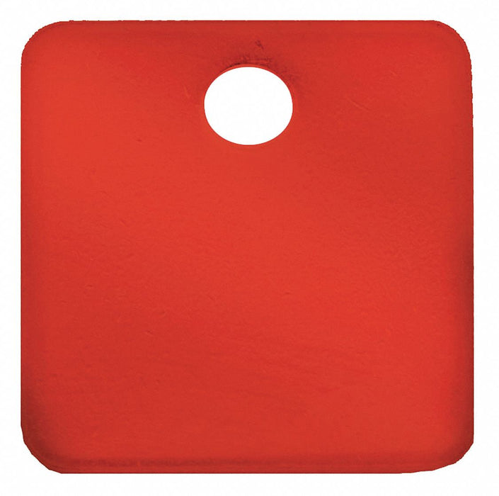Blank Tag Aluminum 2in H 2in W Red PK25