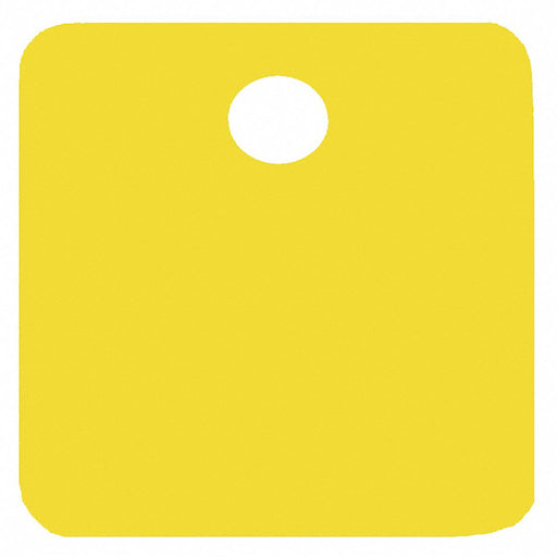 Blank Tag Alum 2in H 2in W Yellow PK25