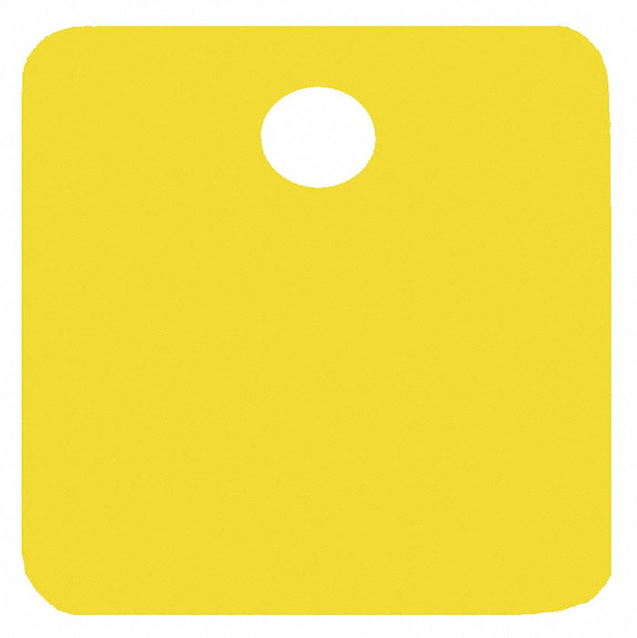 Blank Tag Alum 2in H 2in W Yellow PK25