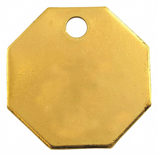 Blnk Tag Brass 1 1/4in H 1 1/4in W PK100