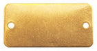 Blank Tag Brass 1in H 3in W Yellow PK100