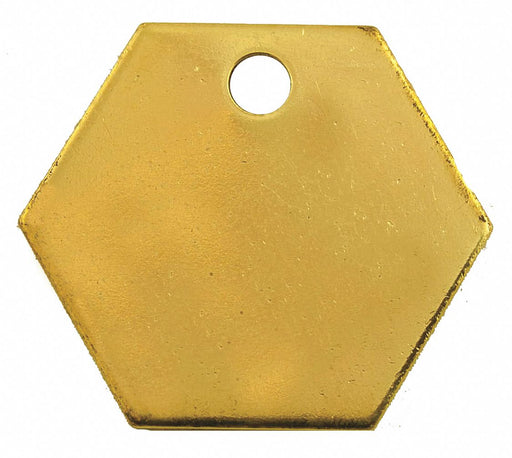 Blnk Tag Brass 1 1/4in H 1 1/4in W PK100