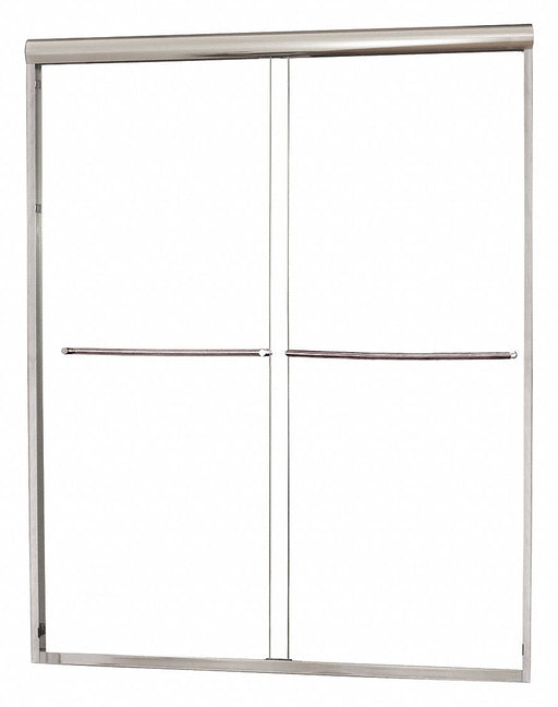 Shower Door Silver Dbl Slid 65 in