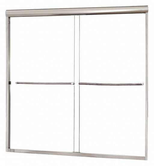 Tub Door Silver Dbl Slid 60 in