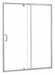 Shower Door and Panel Silver Pivot 69 in
