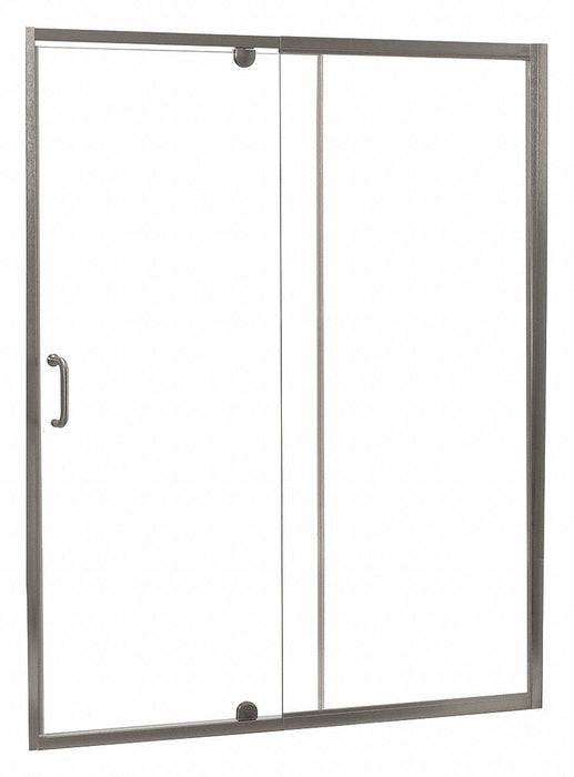 Shower Door Brush Nickel Pivot 69 in