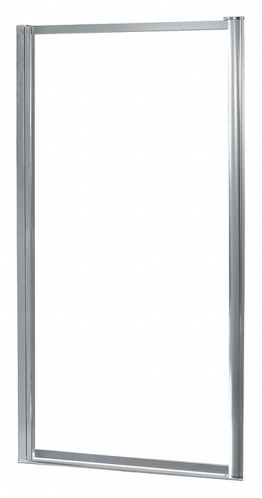 Shower Door Silver Pivot 65 in