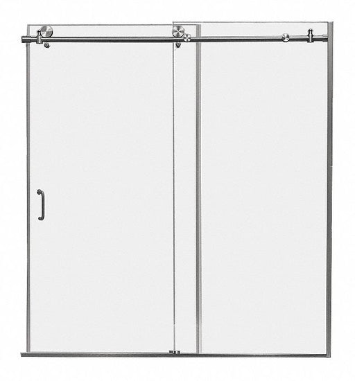 Tub Door Silver Sngl Slid Door 62 in