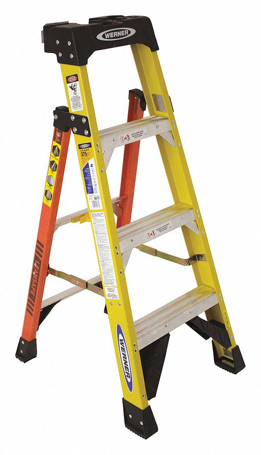 Stepladder 375 lb Load Cap. Fiberglass
