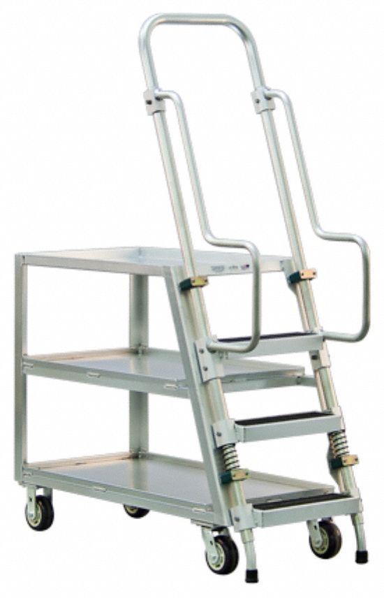 Ladder Cart 3 Shelves 800 lb Ld Cap.