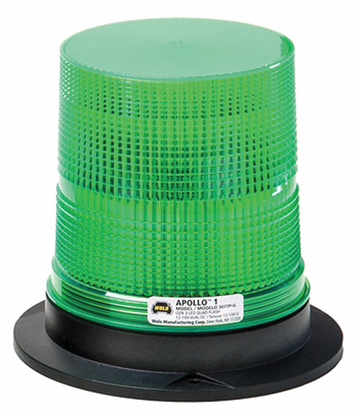 LED Warning Light Green 12/100VDC