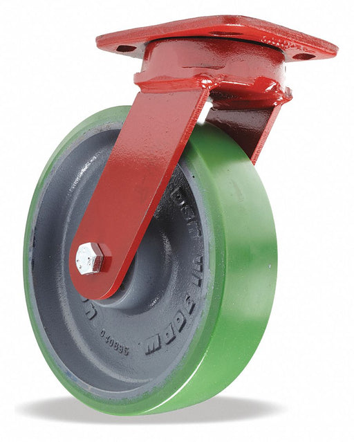 Plate Caster Swivel Polyurethane 9 1/2 H