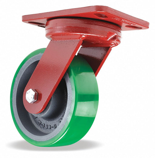 Plate Caster Swivel Polyurethane 7 3/4 H