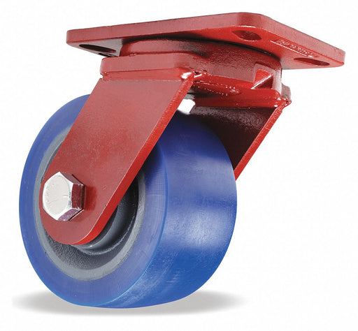 Plate Caster Swivel Polyurethane 7 1/2 H
