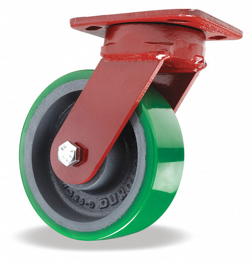 Plate Caster Swivel Polyurethane 7 1/2 H