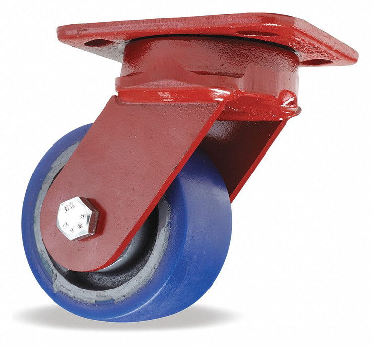 Plate Caster Swivel Polyurethane 5 5/8 H