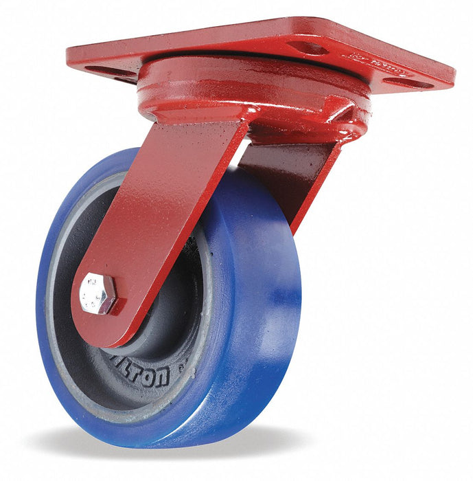 Plate Caster Swivel Polyurethane 7 3/4 H