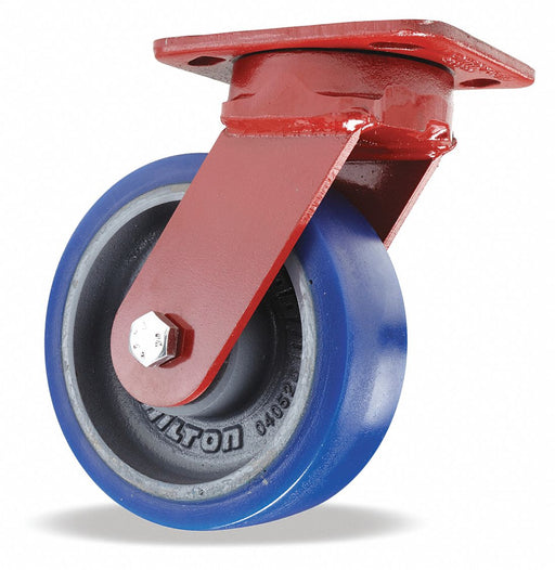 Plate Caster Swivel Polyurethane 7 1/2 H