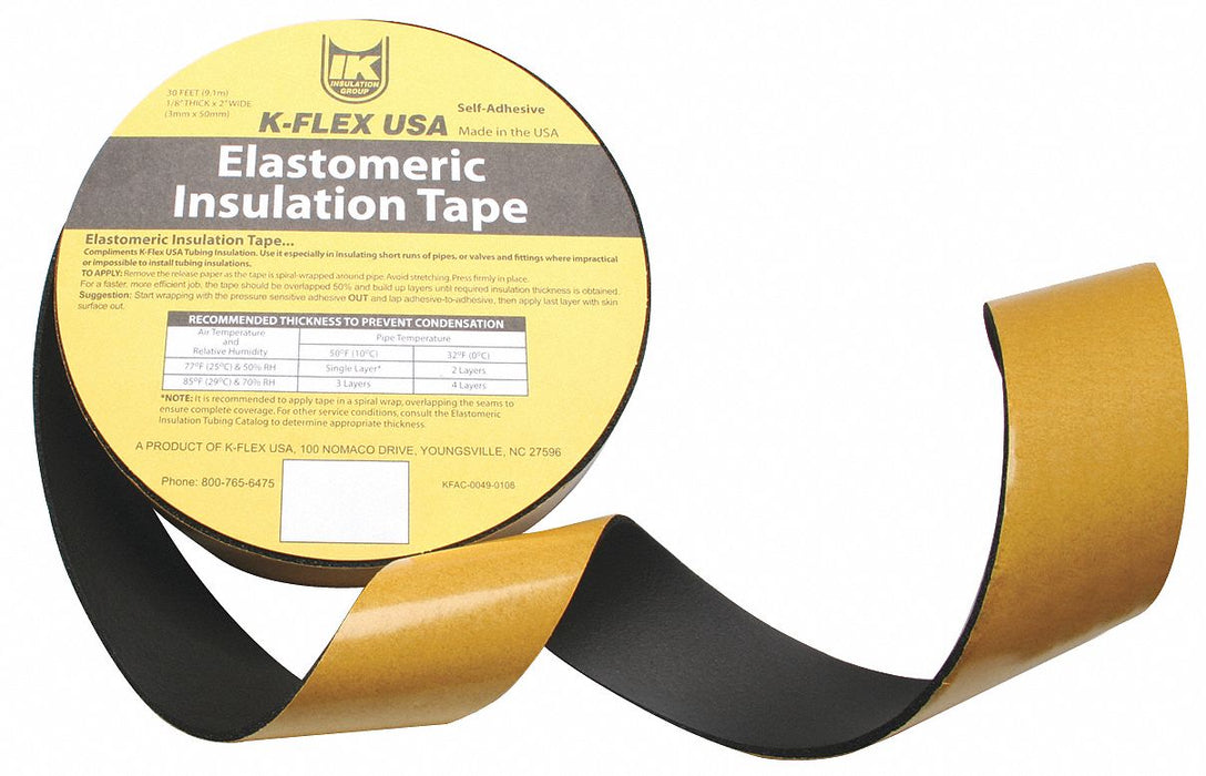 Pipe Insulation Tape Black 30 ft 2in.W