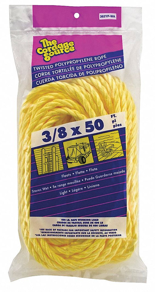 Gen. Purpose Utility Rope 3/8 Dia.x50 L