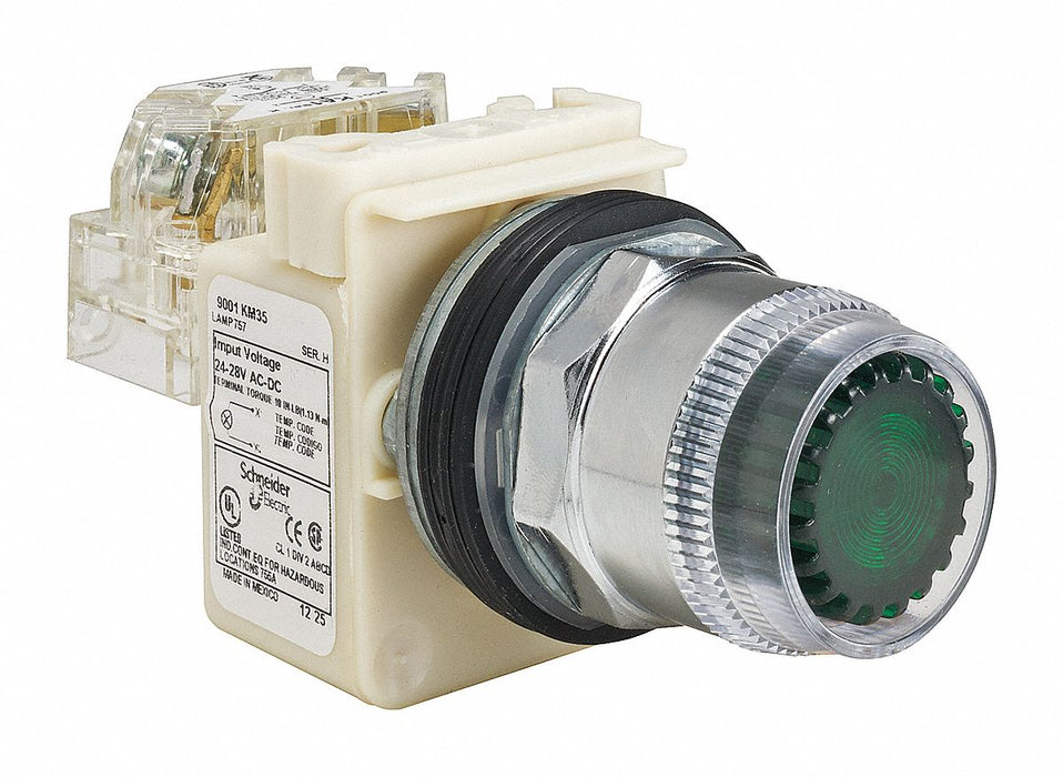H6929 IllumPushButton FullVoltage Green SPDT