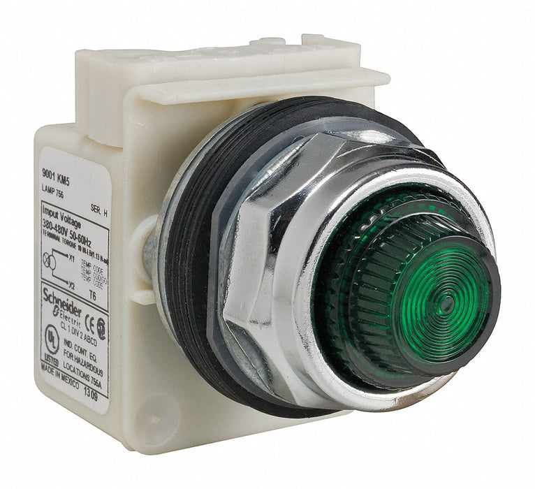 H4494 Pilot Light Green 30mm Incandescent